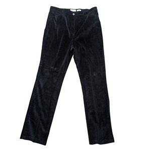 Northern‎ Reflections Women's 14 Black Corduroy Stretch Straight Leg Pants